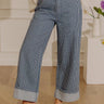 The Alex High Waist Stripe Wide Leg Jean Image - 1