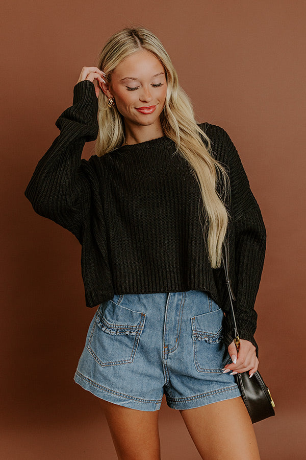 The First Chill Knit Sweater in Black Image 1