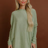 Simply Cozy Knit Sweater Top in Sage Image - 1