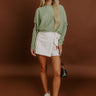 Simply Cozy Knit Sweater Top in Sage Image 1