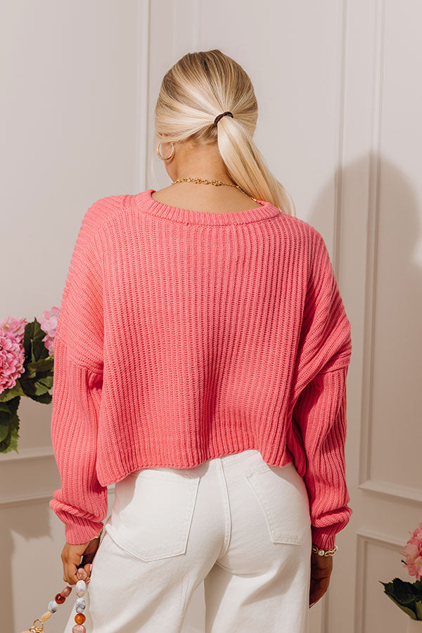 The First Chill Knit Sweater in Pink Image - 4