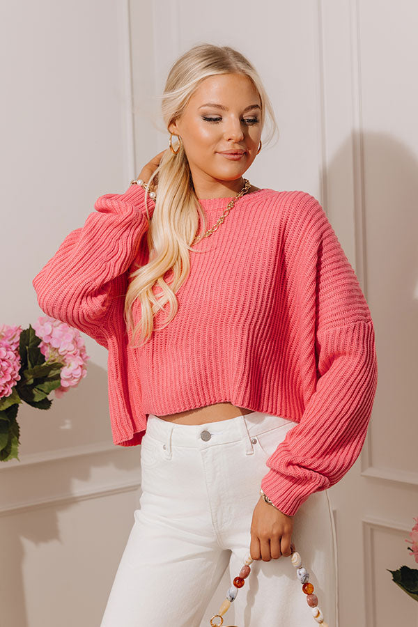 The First Chill Knit Sweater in Pink Image - 2