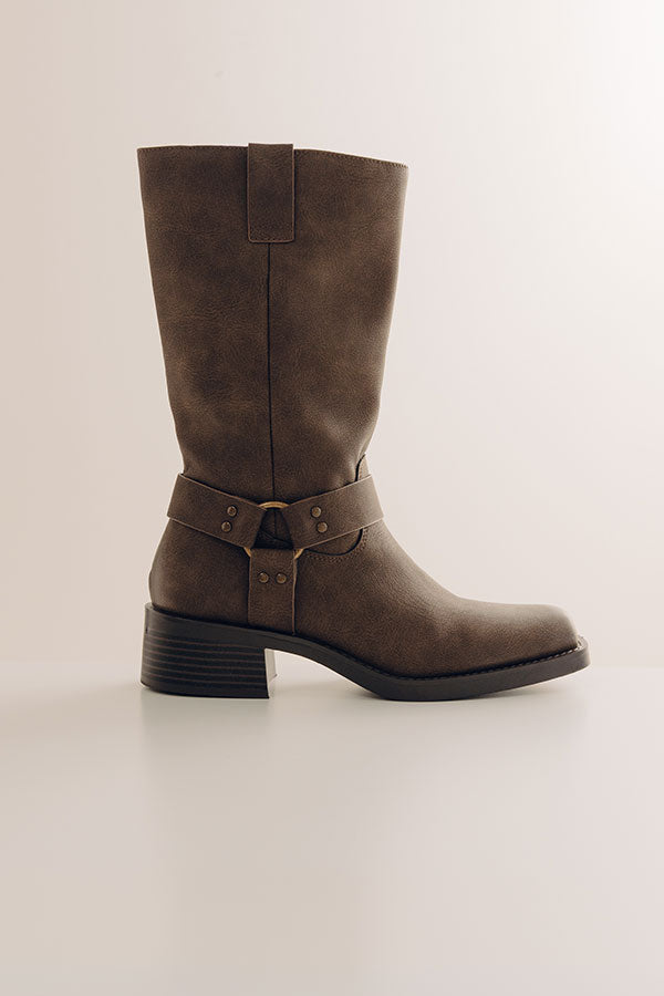 Autumn Faux Leather Boot in Espresso Image - 4