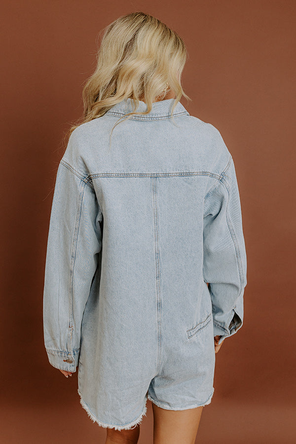 Harvest Season Denim Romper Image 5