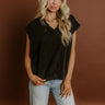 Casual Charm Vintage Wash Top in Vintage Black Image - 1