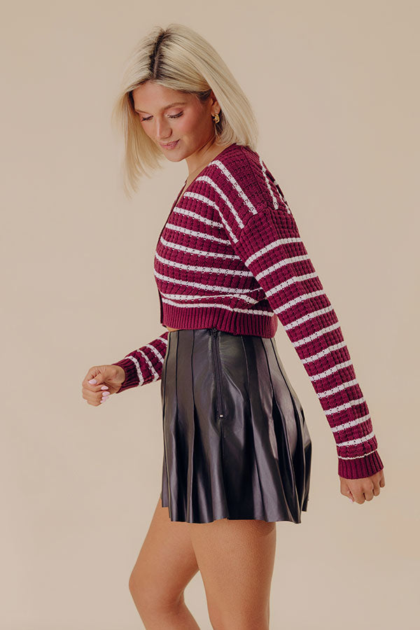 Sweet Stripes Knit Crop Cardigan Image - 5
