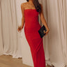 Rooftop Soiree Velvet Midi Dress in Red Image - 1