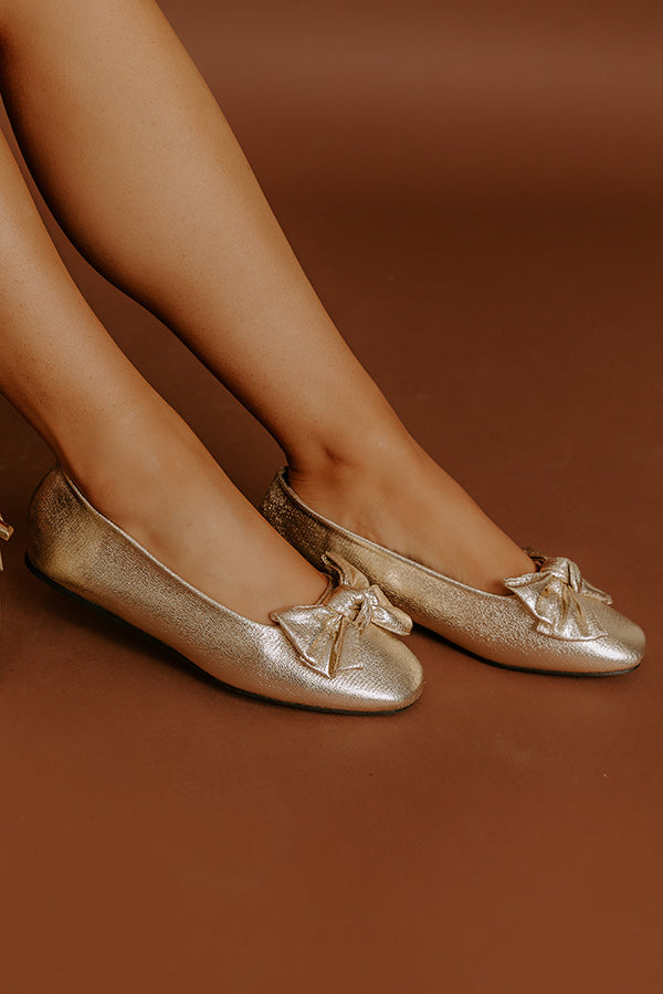Sugar Rush Metallic Flats in Gold – Impressions Online Boutique