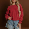 The Essential Oversized Vintage Wash Tee in Red Image 1