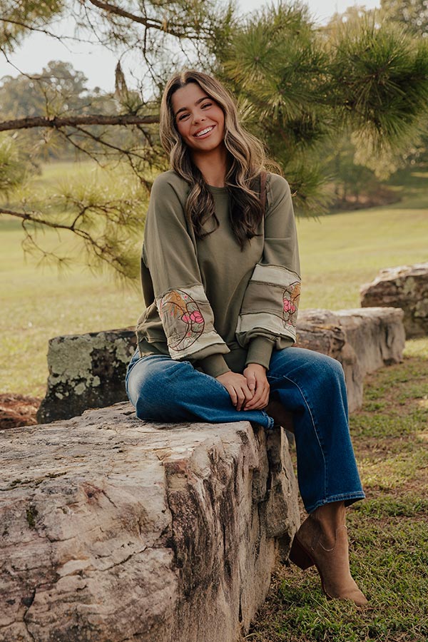 Harvest Moon Embroidered Sweatshirt Image - 1