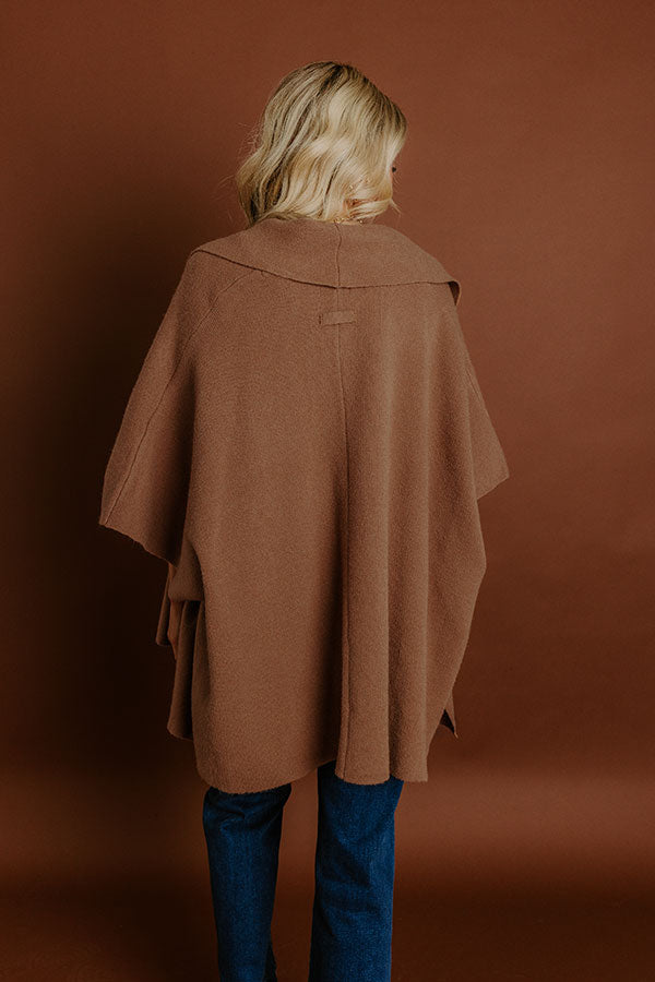 Cuddle Season Knit Cardigan in Mocha Image 5