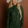 Wine Tasting Floral Jacquard Knit Top in Hunter Green Image - 1