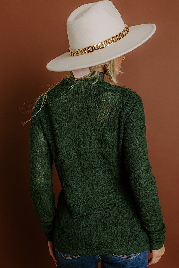 Wine Tasting Floral Jacquard Knit Top Image 5