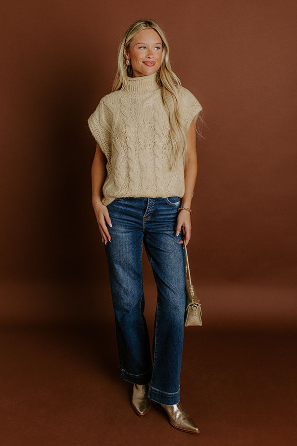 Cozy Mindset Cable Knit Sweater Top Image 2