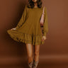 Kind Eyes Eyelet Mini Dress in Brown Image 1