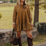 Kind Eyes Eyelet Mini Dress in Brown Image - 1