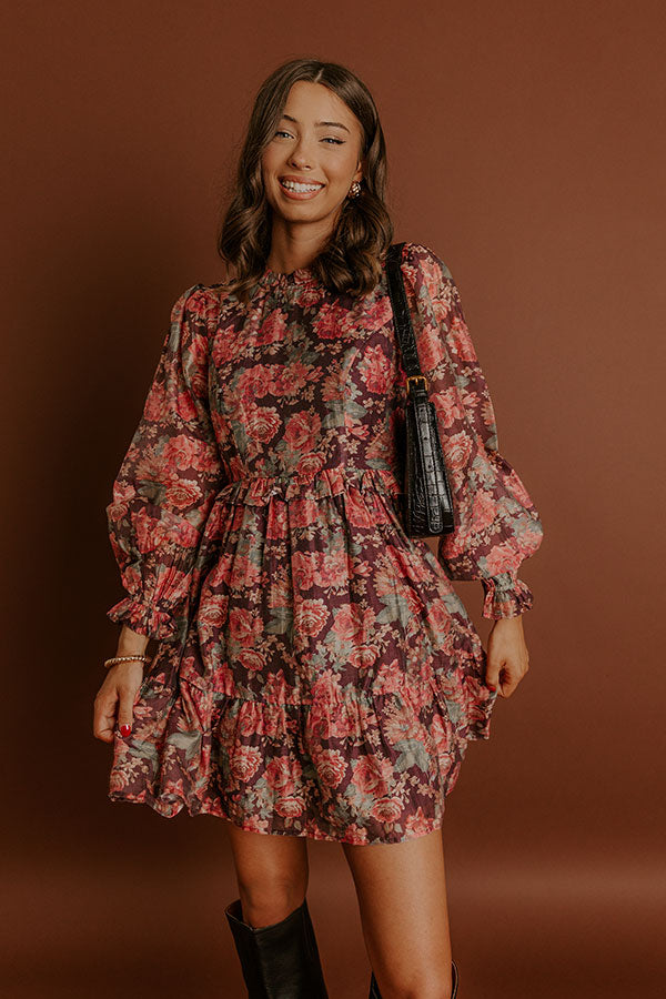Rose Galore Floral Mini Dress