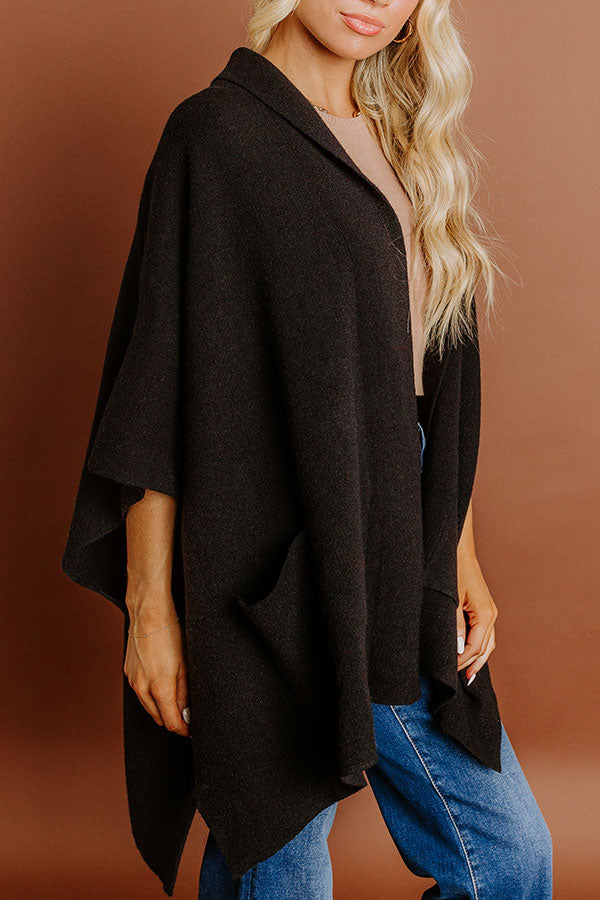 Cuddle Season Knit Cardigan in Black Image 4