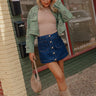 The Violet High Waist Denim Mini Skirt Image - 1