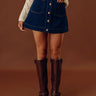 The Violet High Waist Denim Mini Skirt Image - 1
