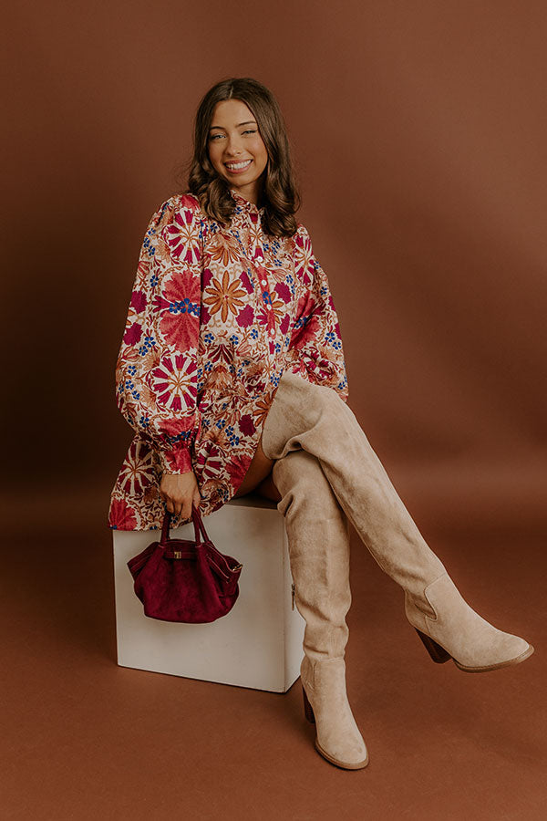 Vineyard Toast Floral Mini Dress Image 1