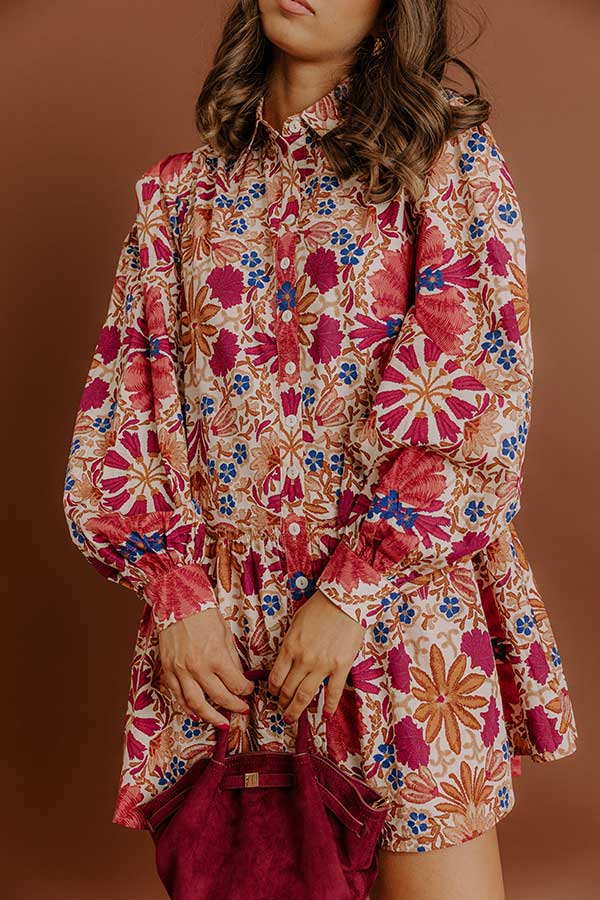 Vineyard Toast Floral Mini Dress Image 3