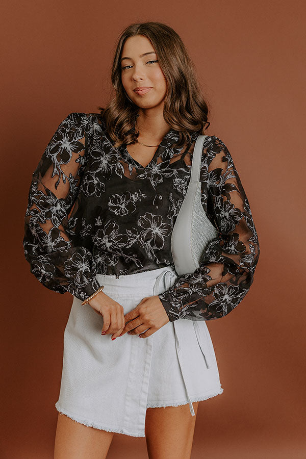 Simply Polished Organza Floral Top Image - 2
