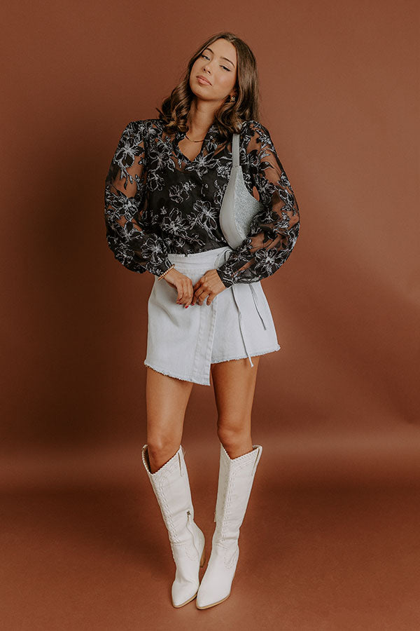 Simply Polished Organza Floral Top Image - 1