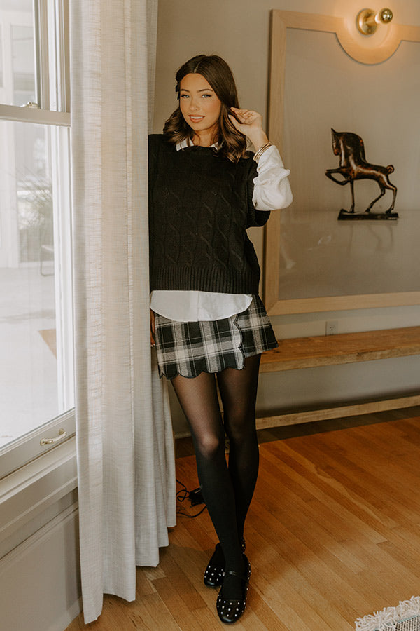 The Lilly High Waist Plaid Skort