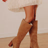 The Shiloh Faux Suede Knee High Boot In Camel Image - 1