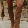 The Shiloh Faux Suede Knee High Boot In Camel Image - 1