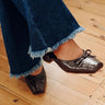 Geneva Faux Leather Heel in Chestnut Image - 1