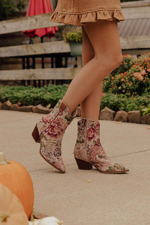 The Karina Floral Tapestry Boot Image - 1