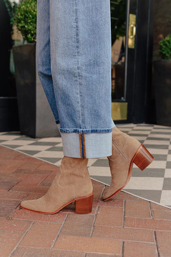 The Vienna Faux Suede Boot In Camel