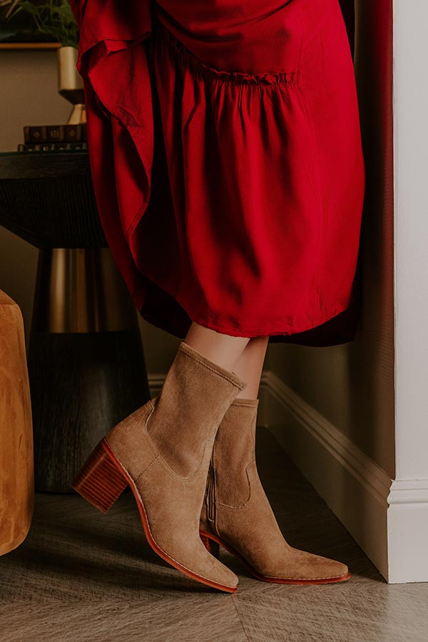 The Vienna Faux Suede Boot In Camel