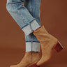 The Vienna Faux Suede Boot In Camel Image - 1