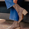 The Vienna Faux Suede Brown Boot In Leopard Image - 1