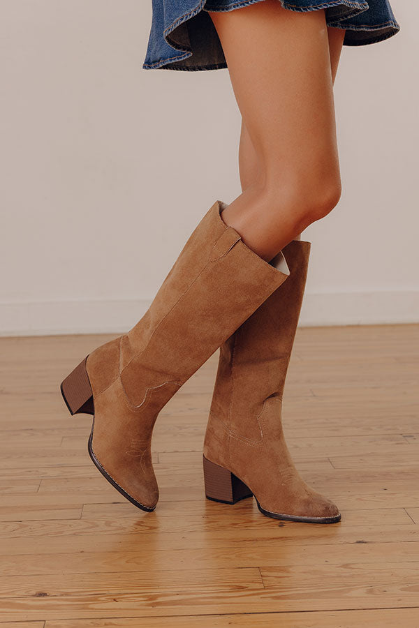 The Roxanne Faux Suede Boot Image - 1