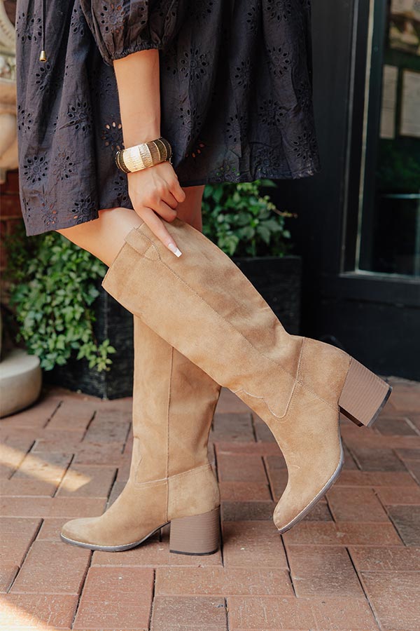 The Roxanne Faux Suede Boot Image - 1