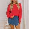 Sweet Lifestyle Knit Sweater in Red Image 1
