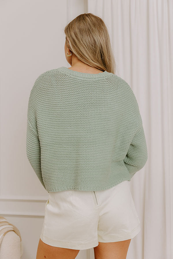 Chic And Cozy Knit Sweater in Pear Image 5