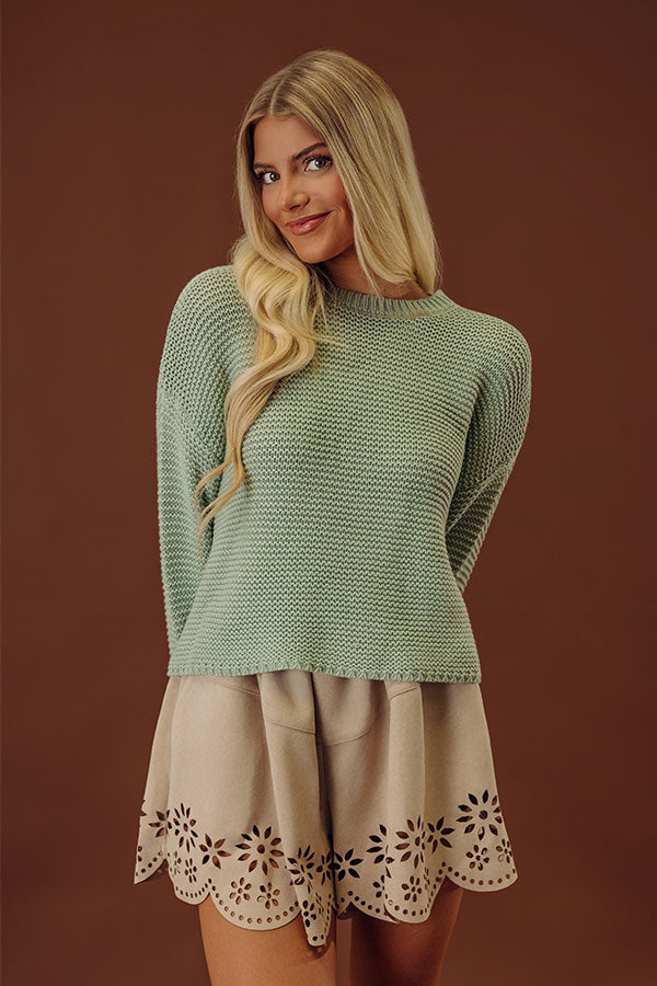 Chic And Cozy Knit Sweater in Pear Image - 1