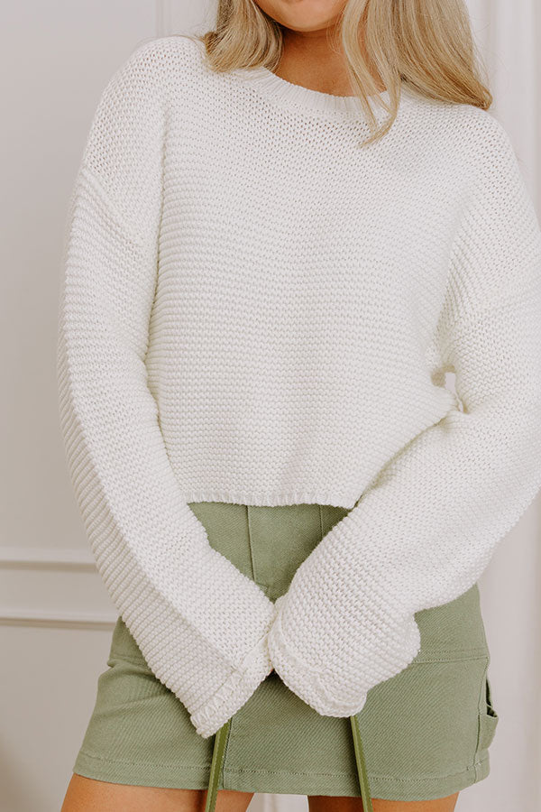 Chic And Cozy Knit Sweater in Ivory Image 2
