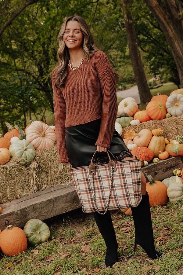 Chic And Cozy Knit Sweater in Chocolate Image - 2
