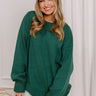 Sweet Lifestyle Knit Sweater in Hunter Green Image 1