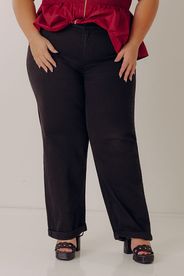RISEN Ember Midrise Barrel Leg Jean Curves Image - 2