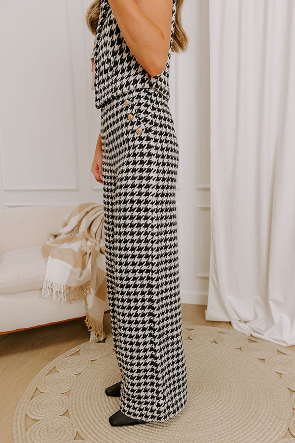 Manhattan Socialite High Waist Houndstooth Woven Pants Image 4