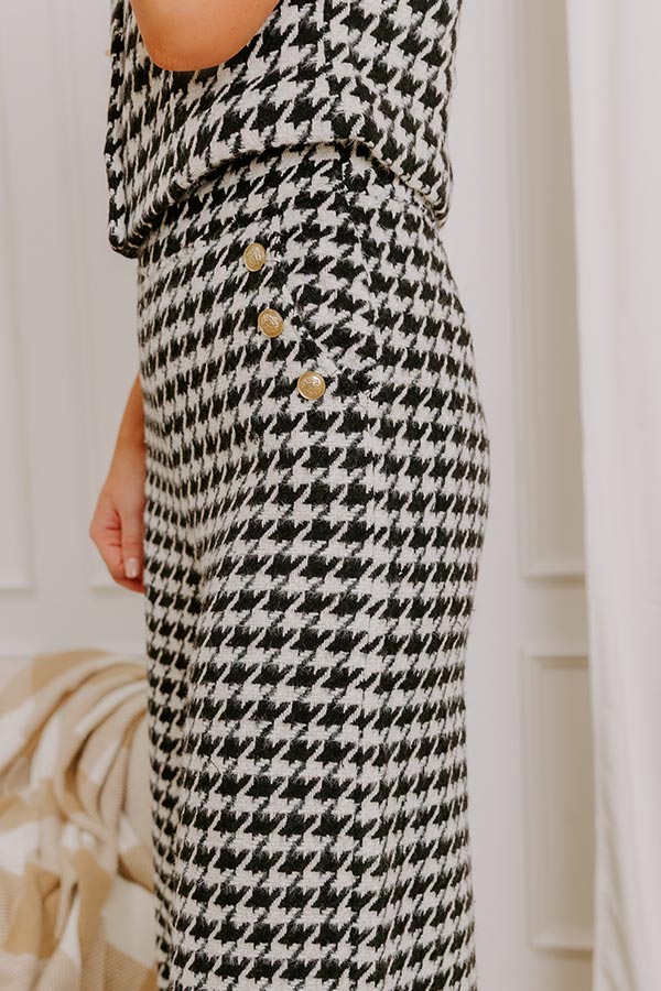 Manhattan Socialite High Waist Houndstooth Woven Pants Image 2