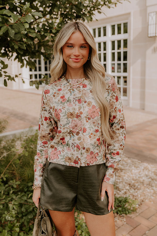 Sweet Meadow Floral Knit Cardigan Image 4