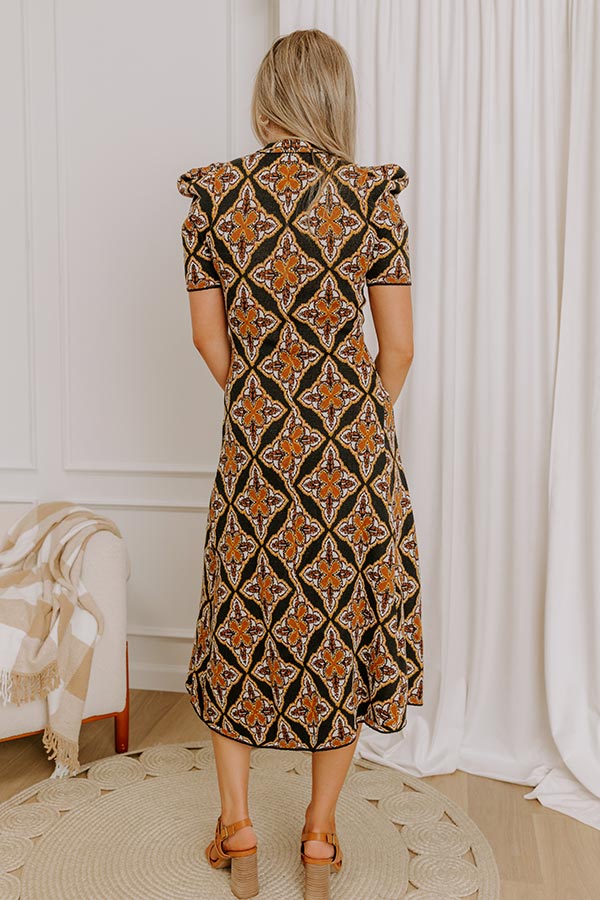 knit jacquard dress Jacquard-knit midi dress - turquoise